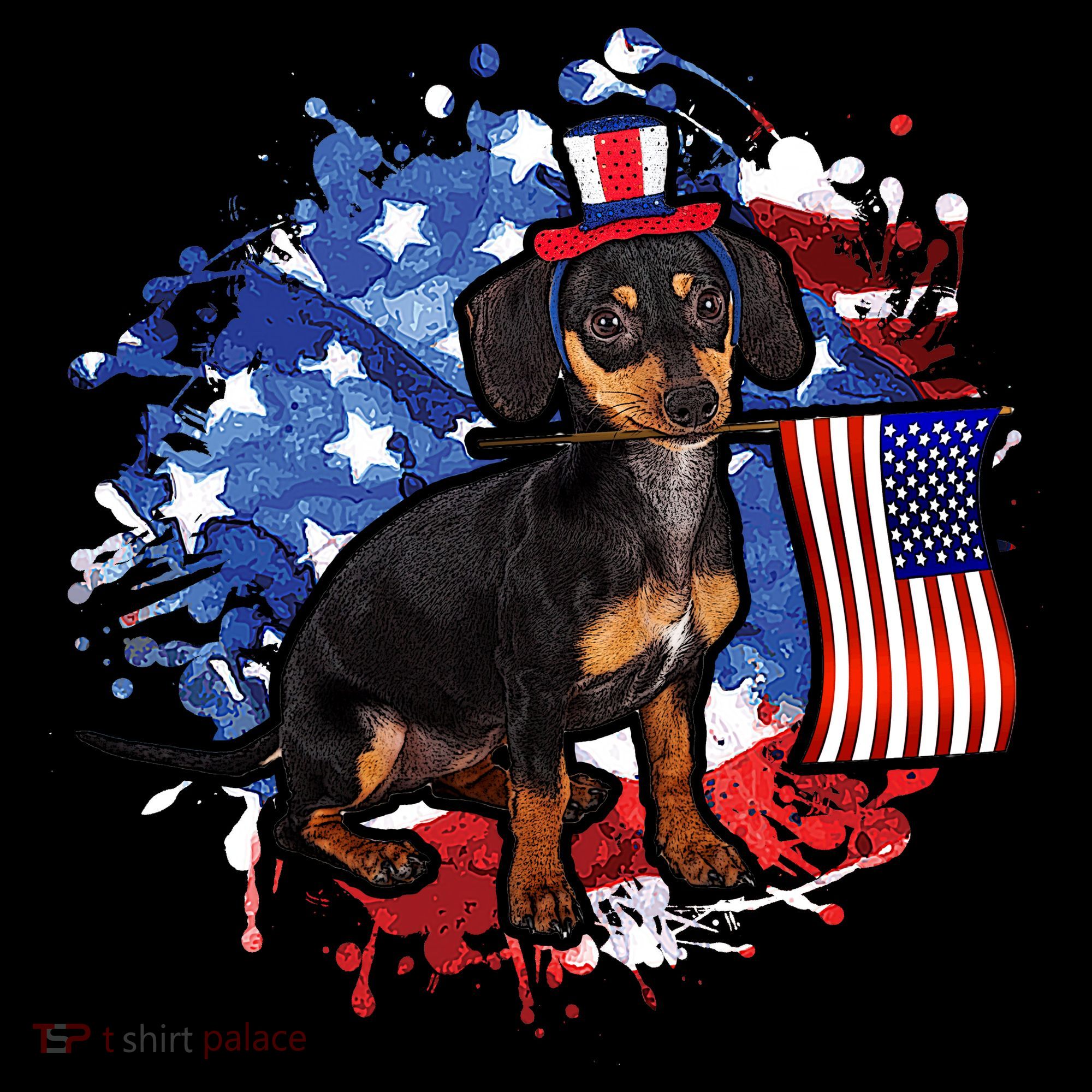 American Flag Dachshund Dog Cool Coffee Mug