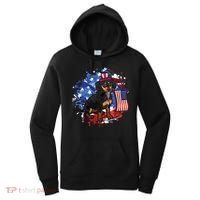 American Flag Dachshund Dog Cool Women's Hoodie thumb 0