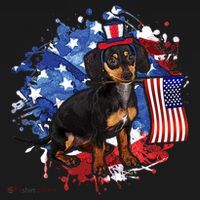 American Flag Dachshund Dog Cool Mousepad thumb 1