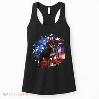 American Flag Dachshund Dog Cool Women's Tank Top thumb 0