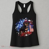 American Flag Dachshund Dog Cool Women's Tank Top thumb 3
