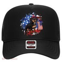 American Flag Dachshund Dog Cool Hat thumb 0