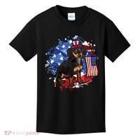 American Flag Dachshund Dog Cool Kids T-Shirt thumb 0