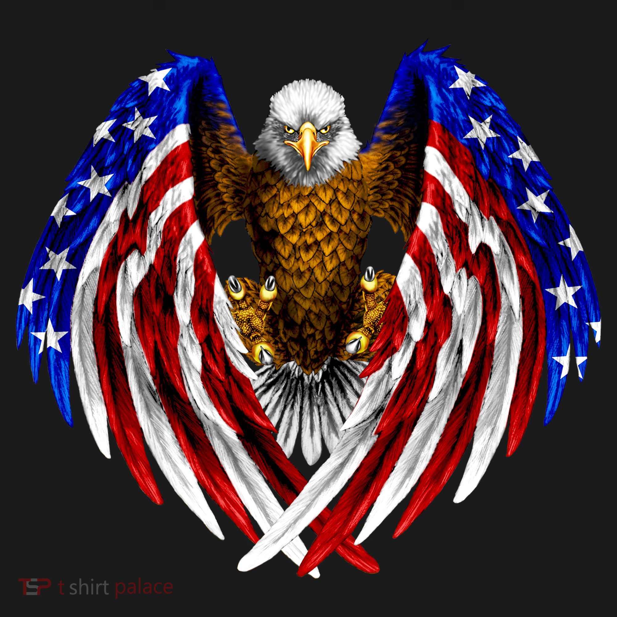 American Flag Eagle Ornament
