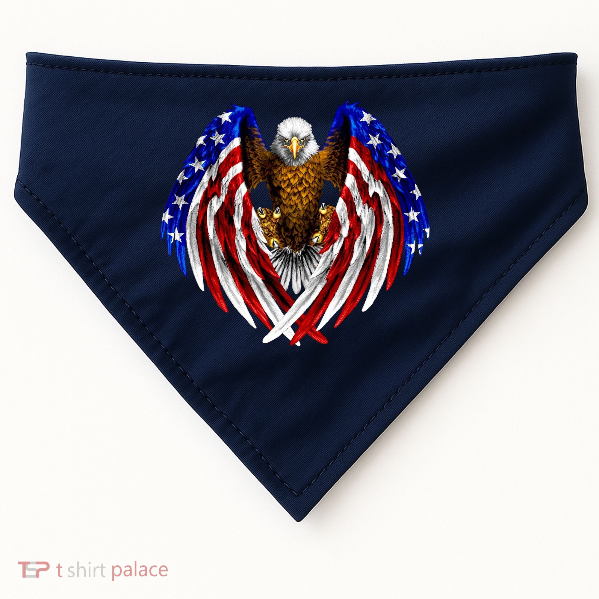 American Flag Eagle USA-Made Doggie Bandana