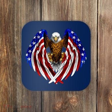 American Flag Eagle Coaster