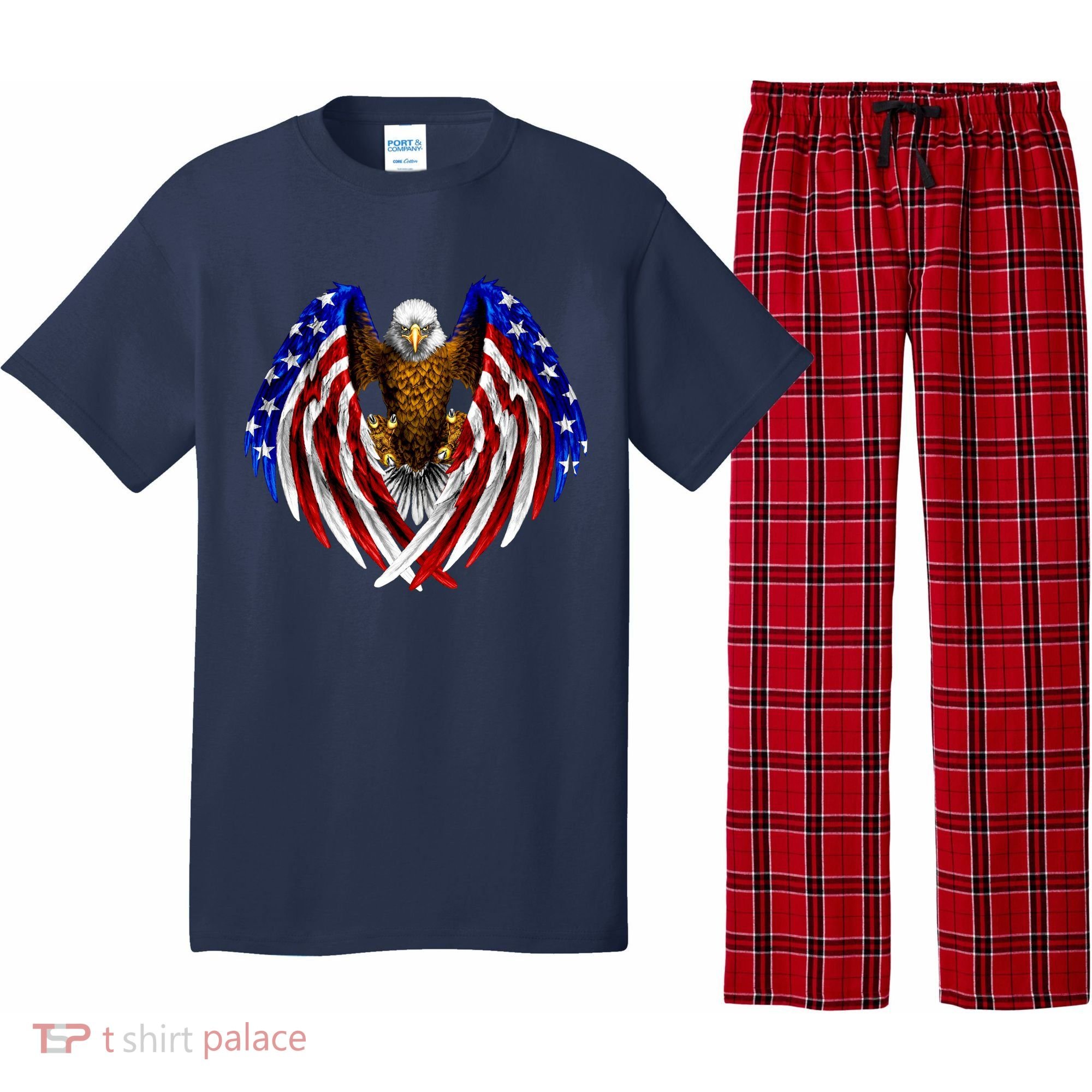 American Flag Eagle Pajama Set