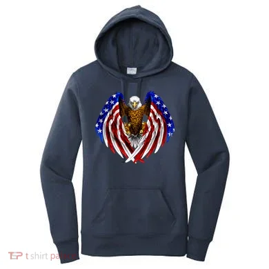 American Flag Eagle Women's Hoodie