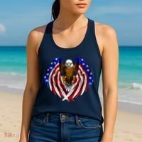 American Flag Eagle Women's Tank Top thumb 2