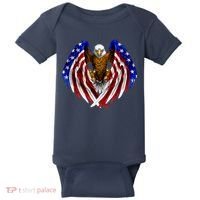American Flag Eagle Baby Bodysuit thumb 0