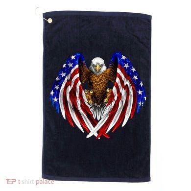 American Flag Eagle Golf Towel