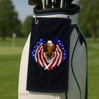 American Flag Eagle Golf Towel thumb 2