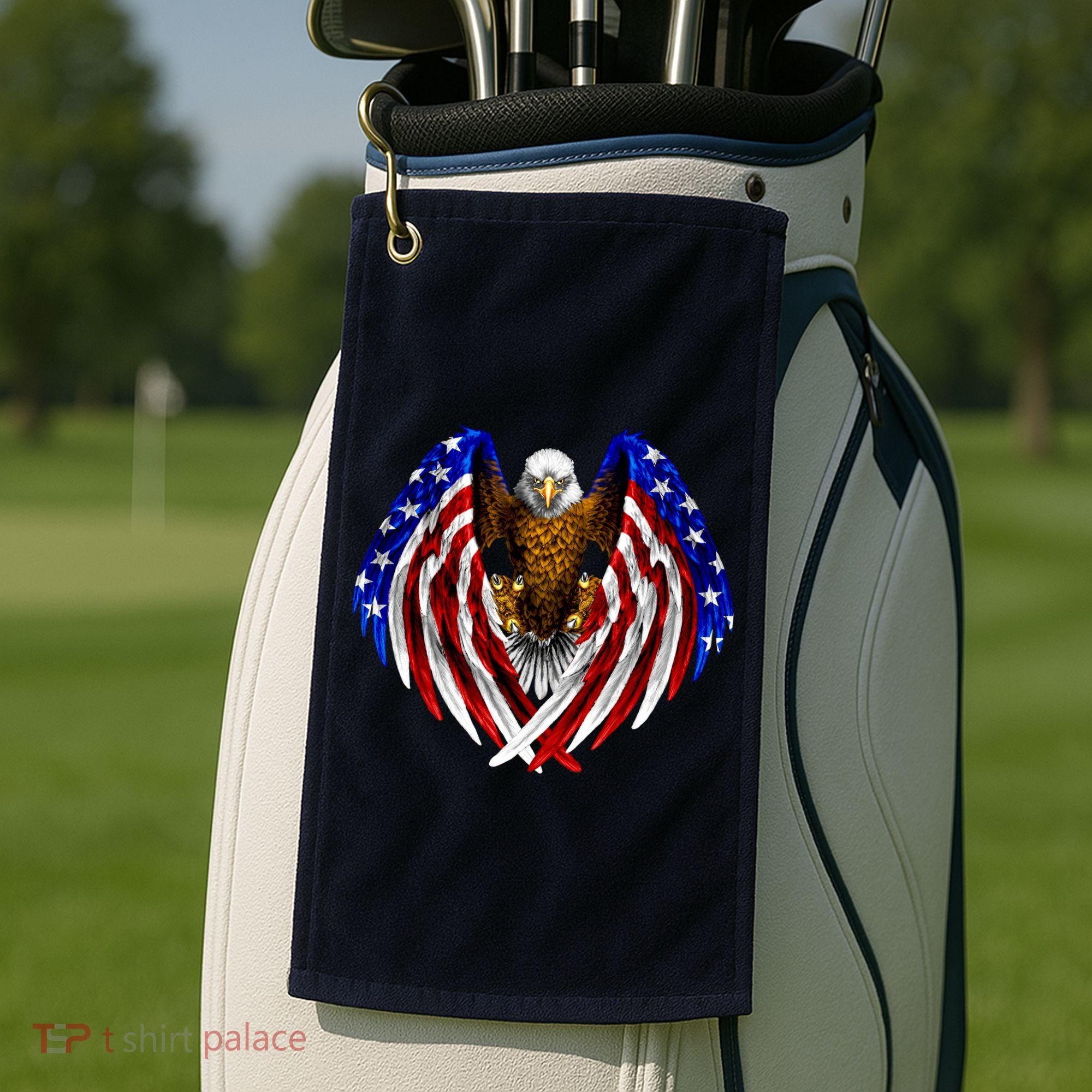 American Flag Eagle Golf Towel