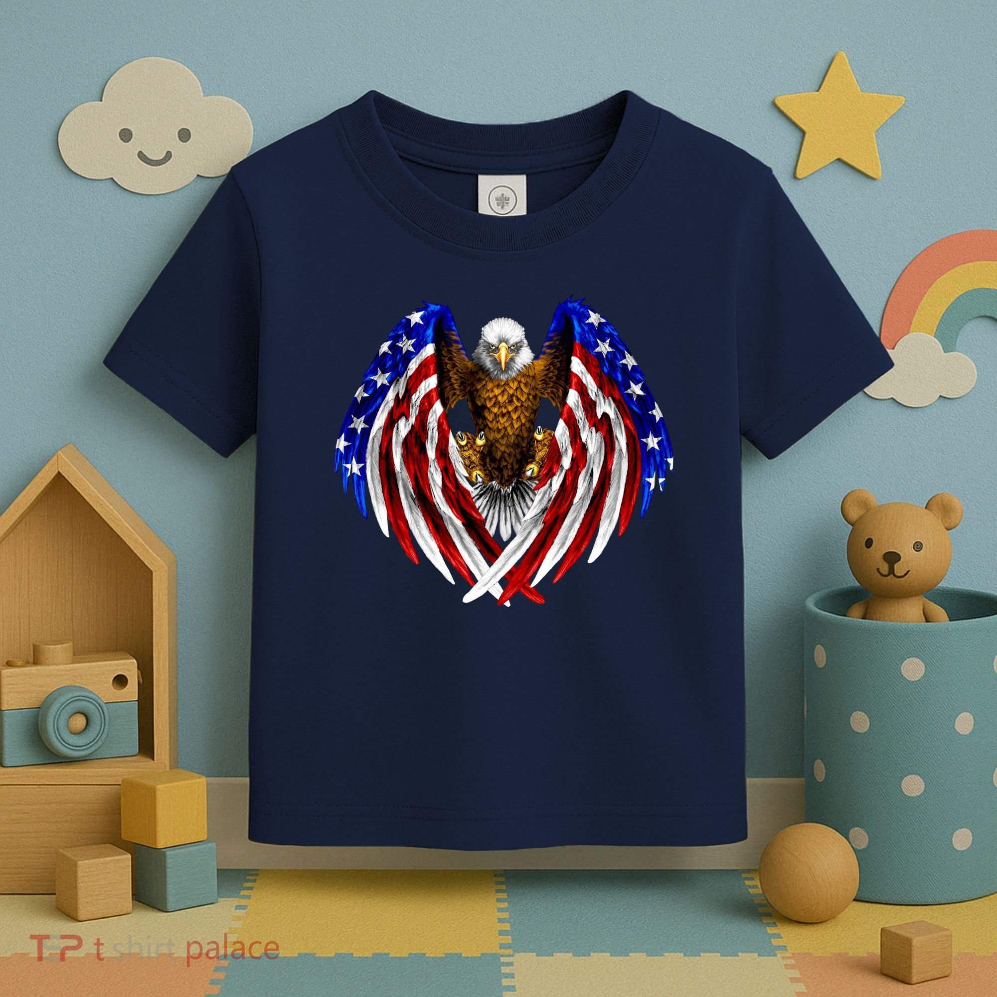 American Flag Eagle Toddler T-Shirt