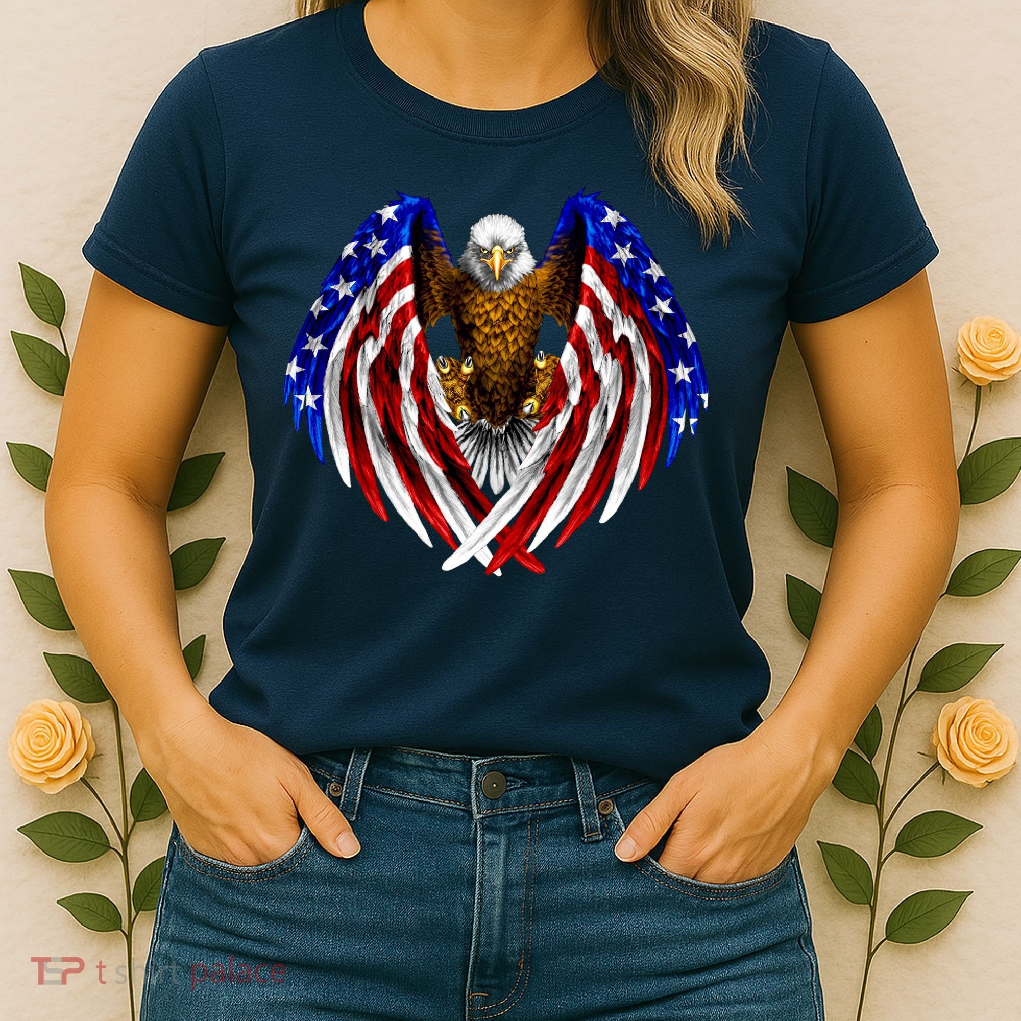 American Flag Eagle Women's T-Shirt