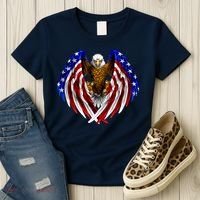 American Flag Eagle Women's T-Shirt thumb 3