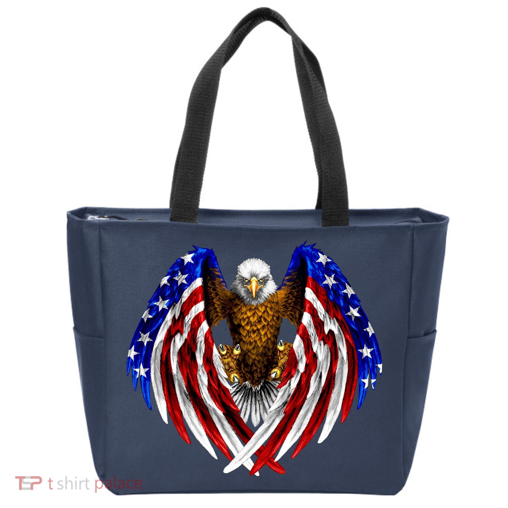 American Flag Eagle Tote Bag