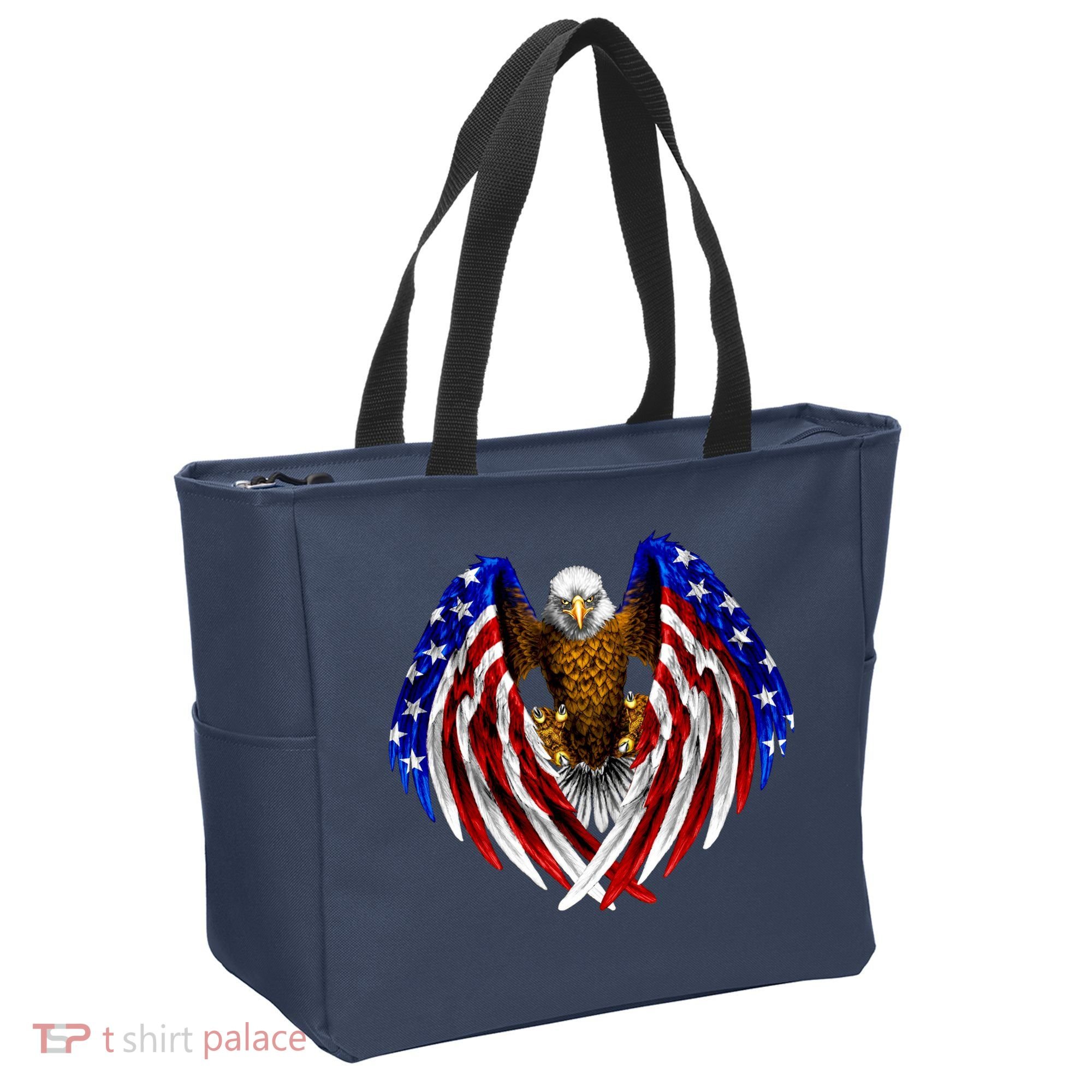 American Flag Eagle Tote Bag