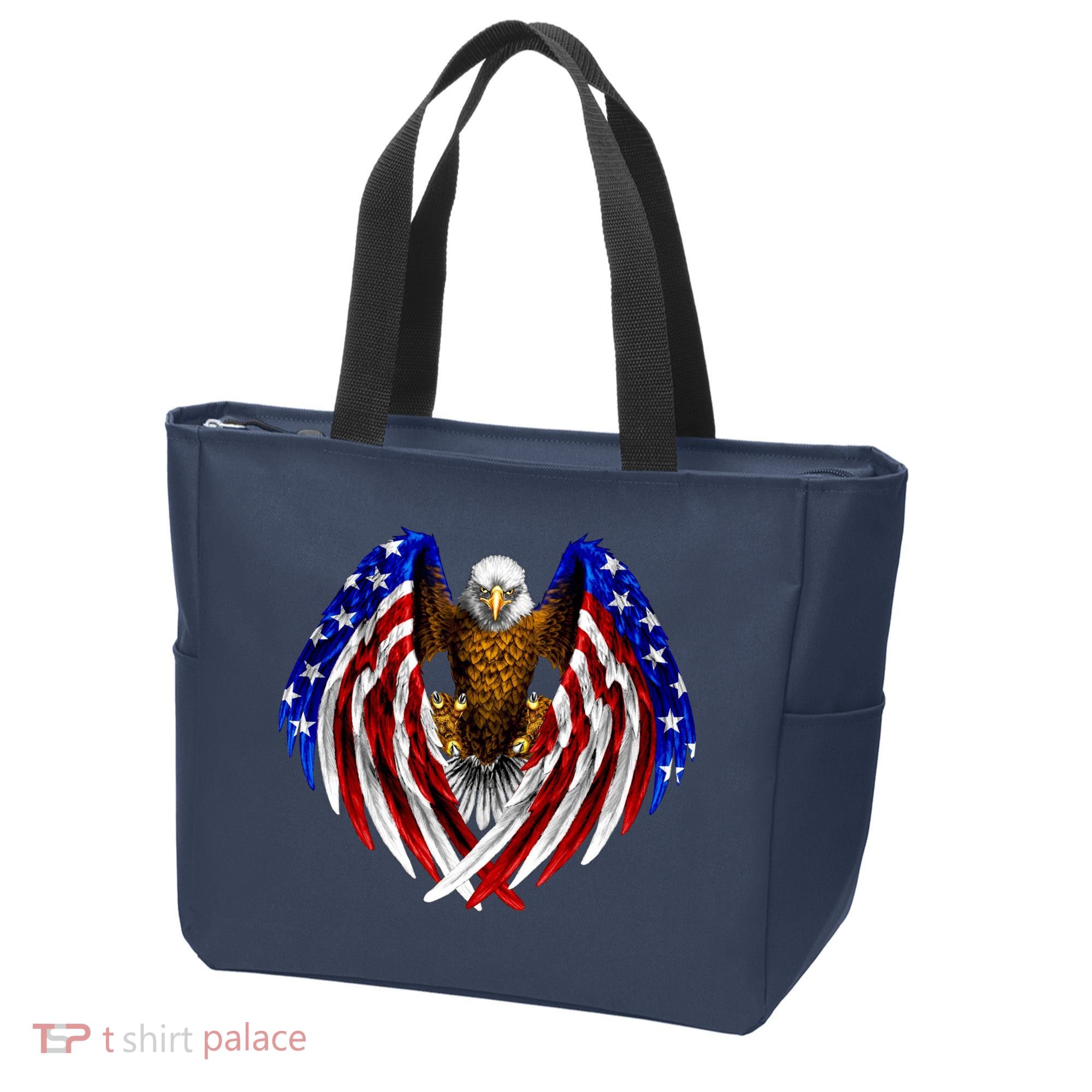 American Flag Eagle Tote Bag