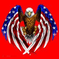 American Flag Eagle Santa Hat thumb 1