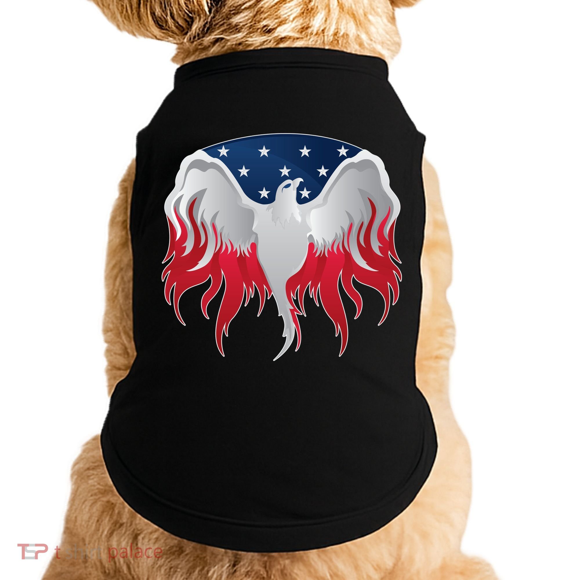 American Flag Eagle USA Illustration Doggie Tank