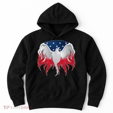 American Flag Eagle USA Illustration Hoodie