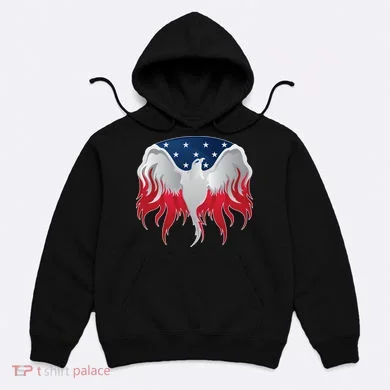 American Flag Eagle USA Illustration Hoodie