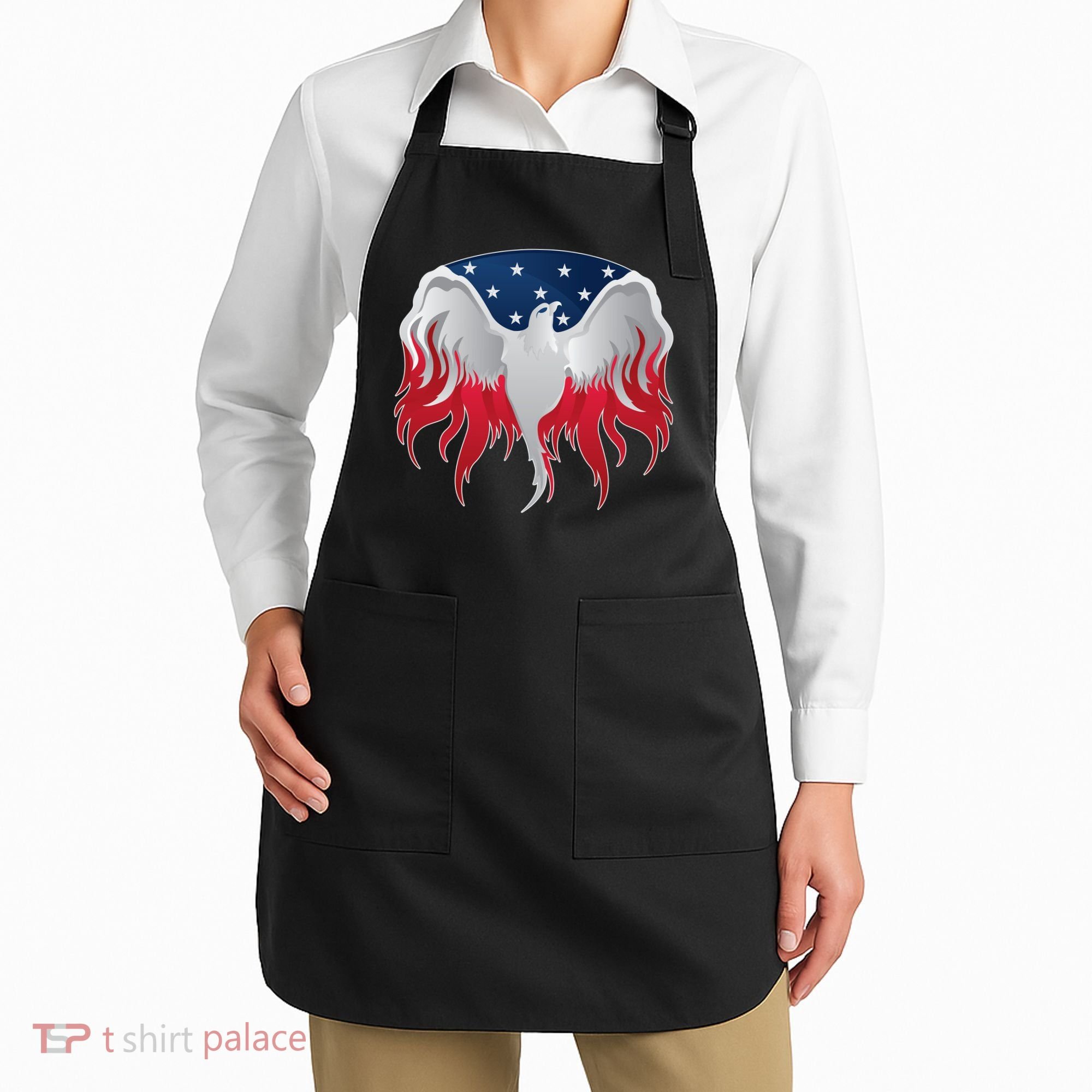 American Flag Eagle USA Illustration Apron