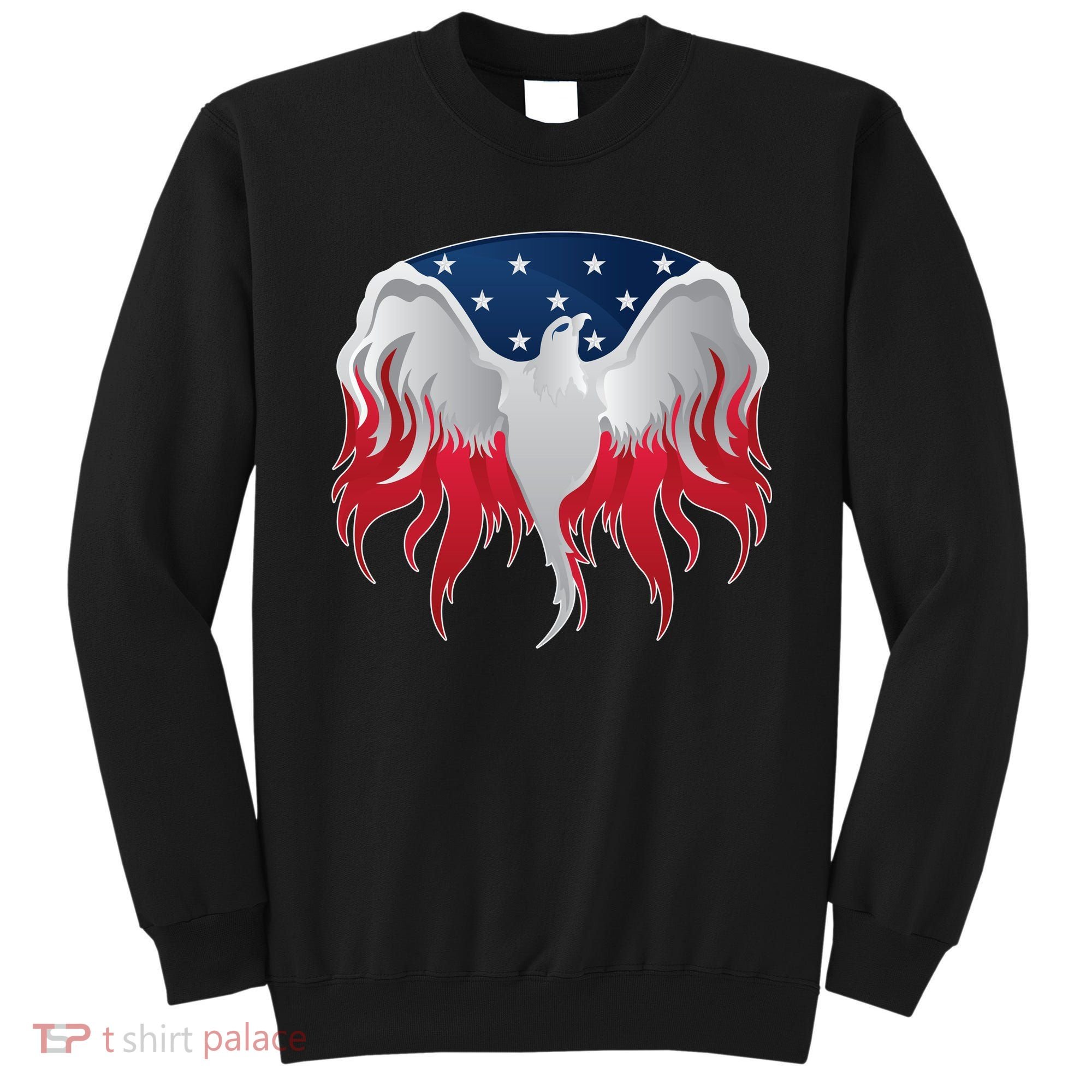 American Flag Eagle USA Illustration Sweatshirt