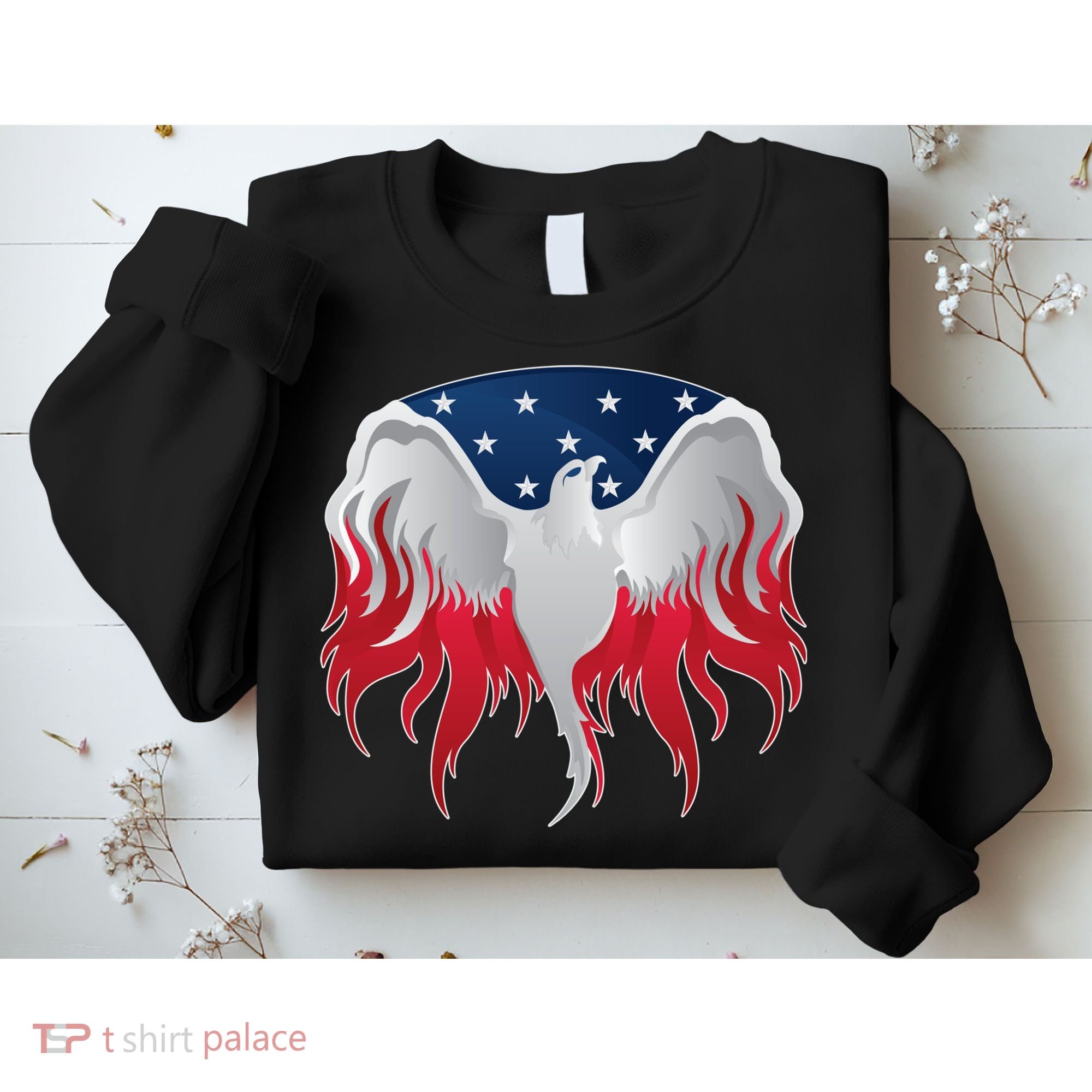 American Flag Eagle USA Illustration Sweatshirt