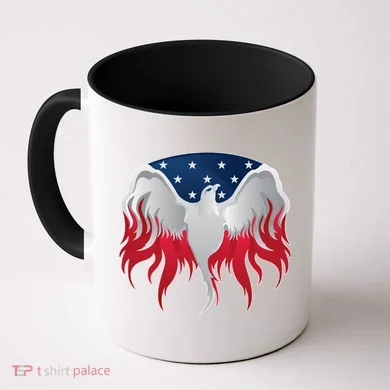 American Flag Eagle USA Illustration Coffee Mug