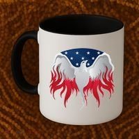 American Flag Eagle USA Illustration Coffee Mug thumb 2