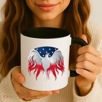 American Flag Eagle USA Illustration Coffee Mug thumb 3