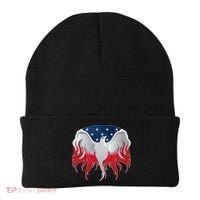 American Flag Eagle USA Illustration Beanie thumb 0