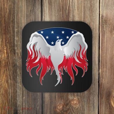 American Flag Eagle USA Illustration Coaster