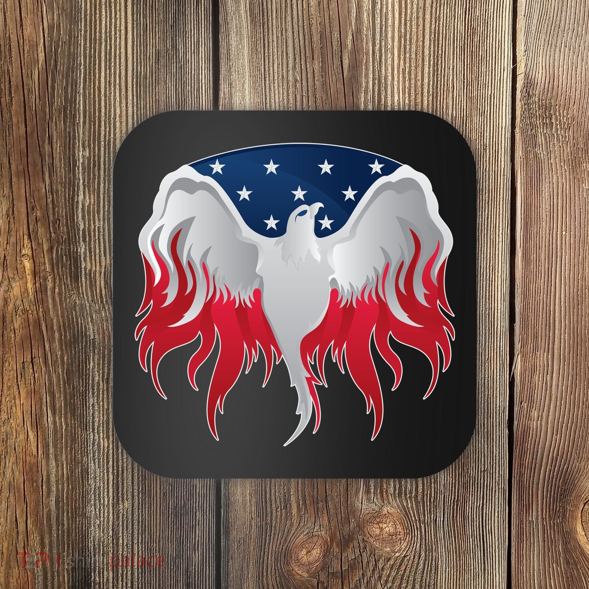 American Flag Eagle USA Illustration Coaster