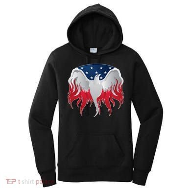 American Flag Eagle USA Illustration Women's Hoodie