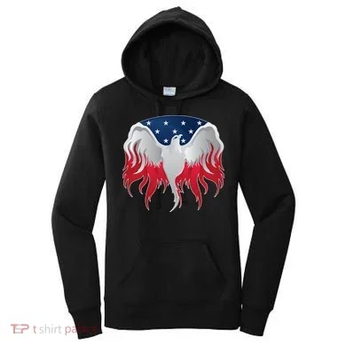 American Flag Eagle USA Illustration Women's Hoodie