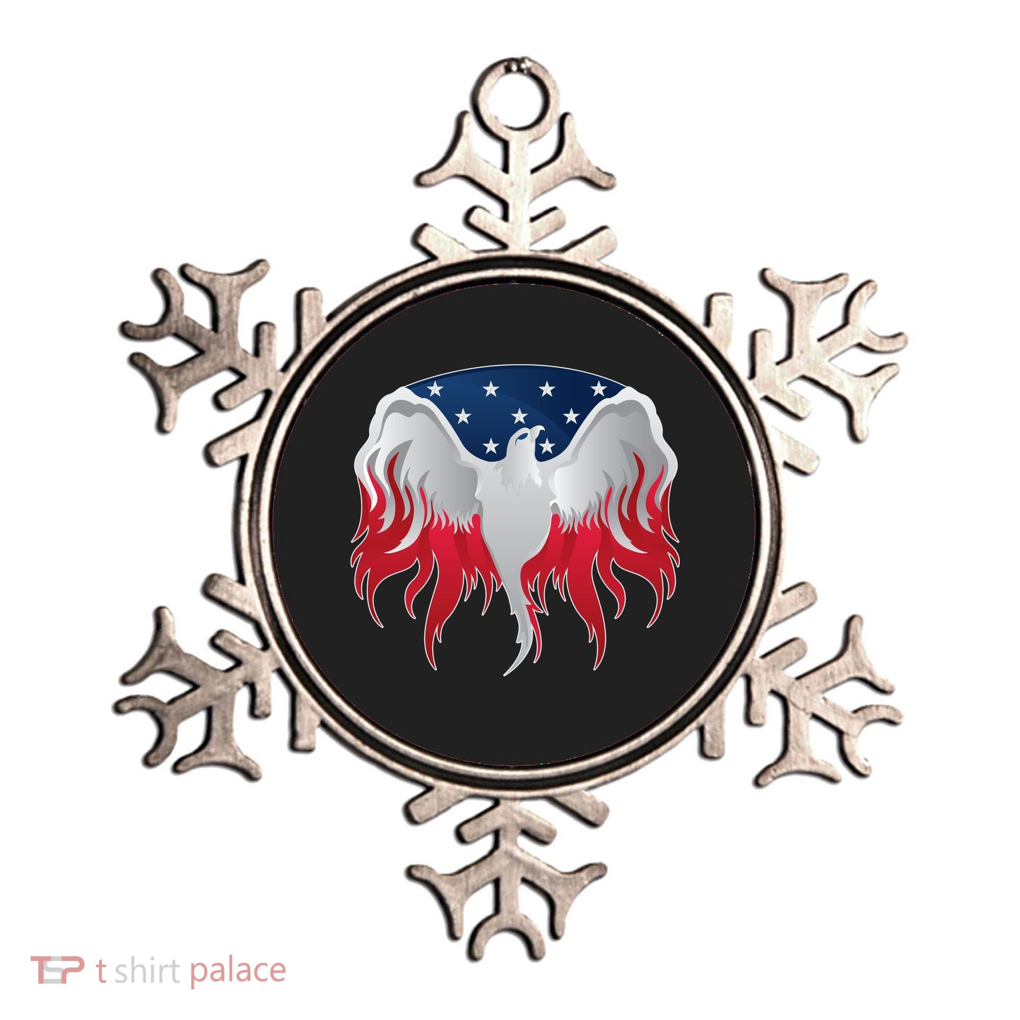 American Flag Eagle USA Illustration Ornament