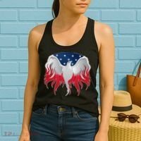 American Flag Eagle USA Illustration Women's Tank Top thumb 2