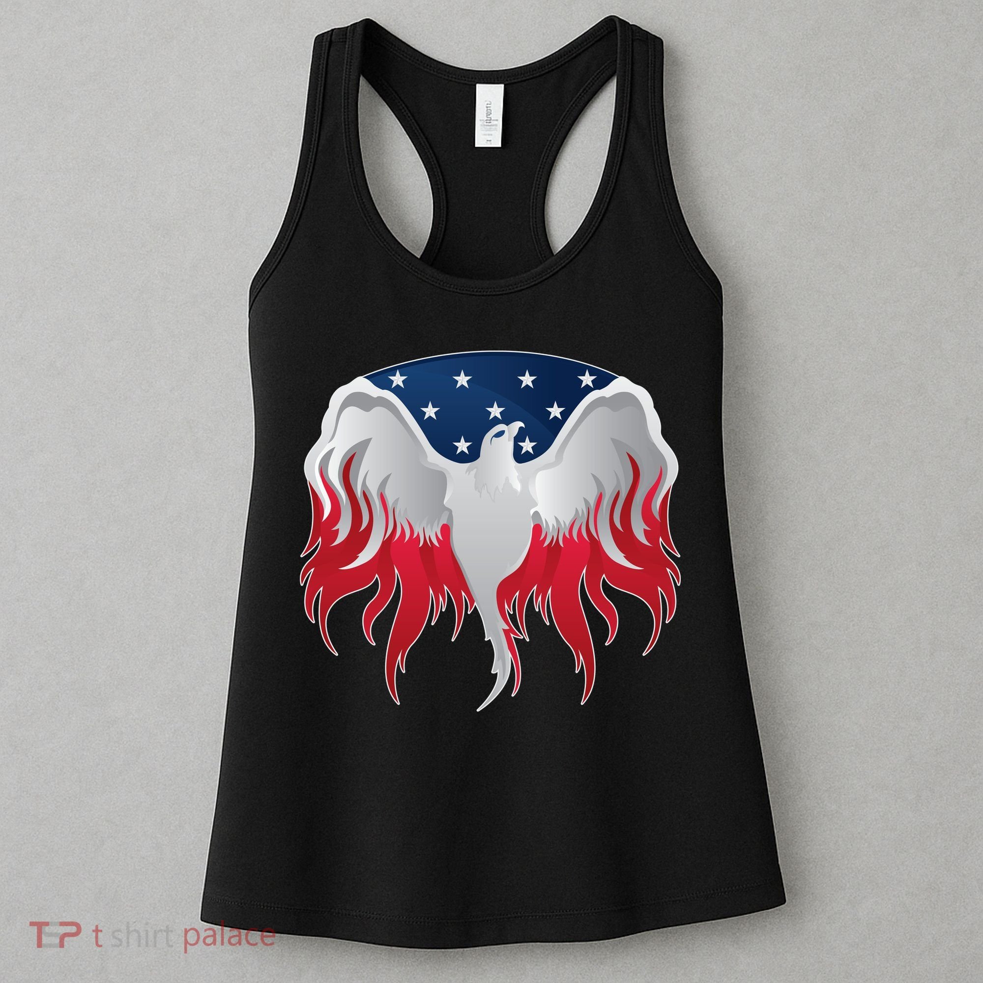 American Flag Eagle USA Illustration Women's Tank Top