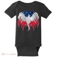 American Flag Eagle USA Illustration Baby Bodysuit thumb 0