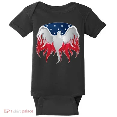 American Flag Eagle USA Illustration Baby Bodysuit