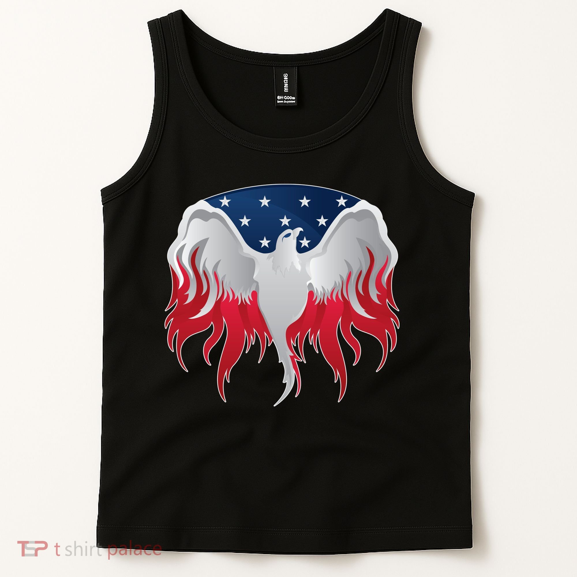 American Flag Eagle USA Illustration Tank Top