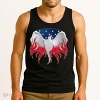American Flag Eagle USA Illustration Tank Top thumb 3