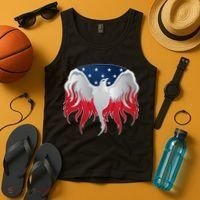 American Flag Eagle USA Illustration Tank Top thumb 4