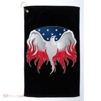 American Flag Eagle USA Illustration Golf Towel thumb 0