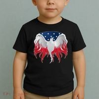 American Flag Eagle USA Illustration Toddler T-Shirt thumb 2