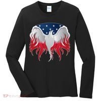 American Flag Eagle USA Illustration Women's Long Sleeve Shirt thumb 0