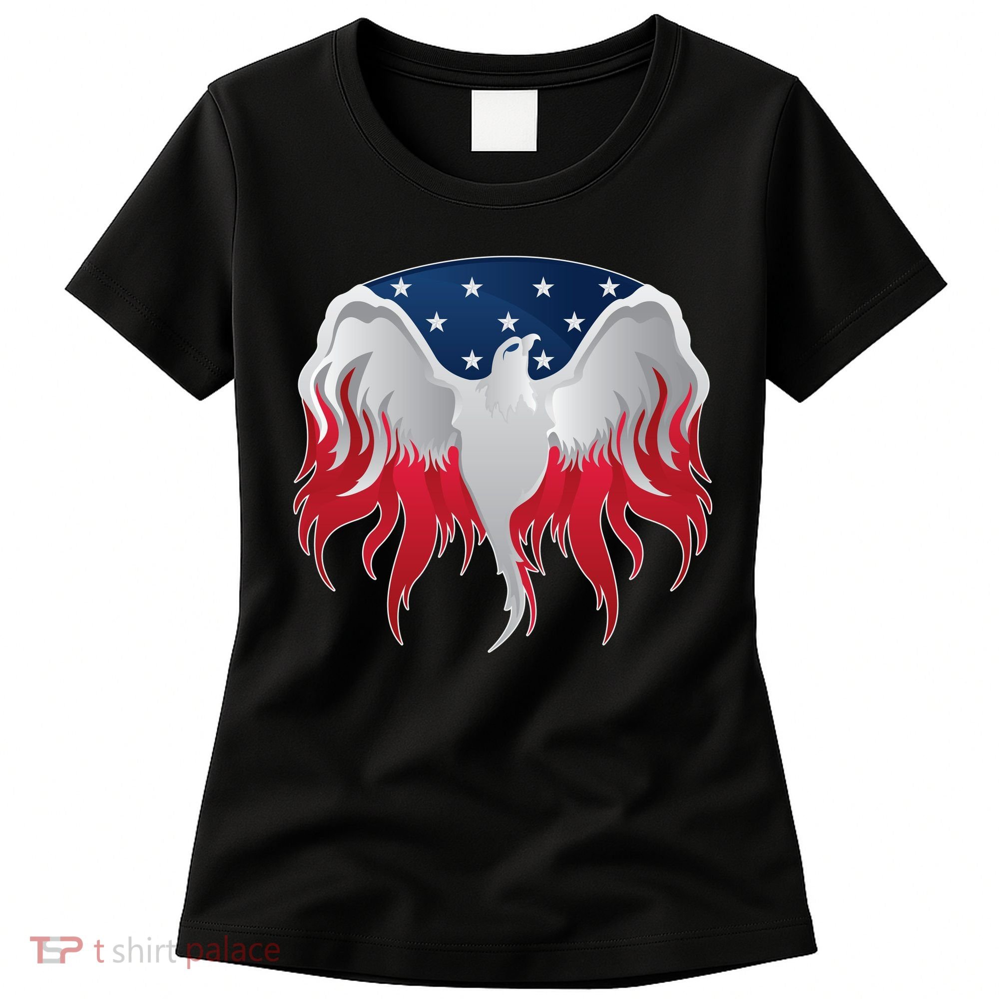 American Flag Eagle USA Illustration Women's T-Shirt